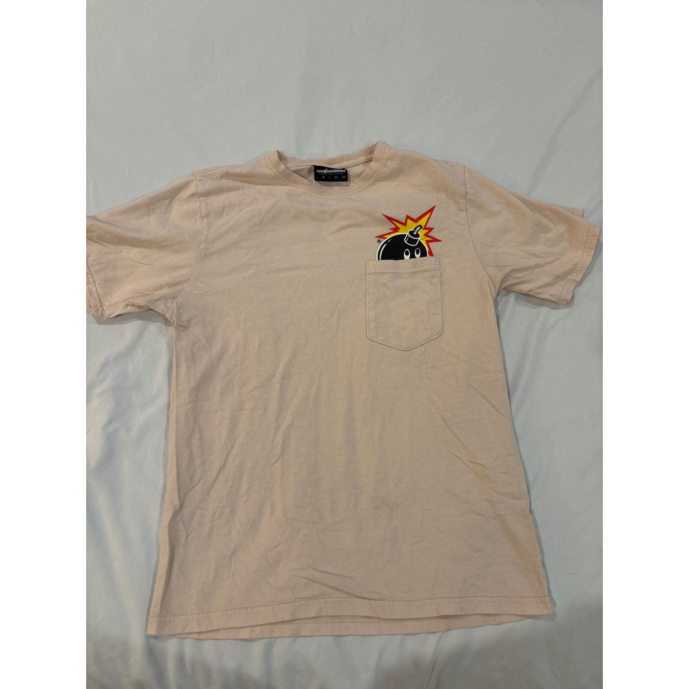 The Hundreds Adam Bomb Pocket T-Shirt Mens Small Tan Beige Streetwear Tee